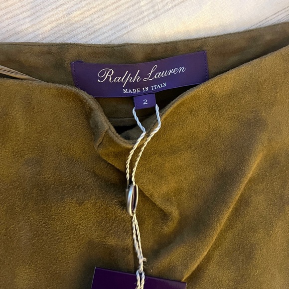 Ralph Lauren Purple Label Suede Skinny Pant. NWT. Size 2. - Picture 4 of 10